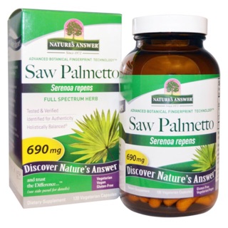 Saw Palmetto 690mg สารสกัดซอว์ปาล์มเมตโต้ 120 capsules