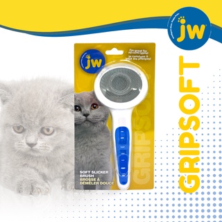 JW Gripsoft Cat Slicker Brush เจดับบลิว แปรงสลิคเกอร์แมว