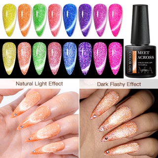 MEET ACROSS น้ํายาทาเล็บเจล กลิตเตอร์นีออน กึ่งถาวร 7ml