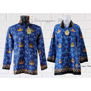 Batik KORPRI Kerah Hitam TERBARU 2022 Bahan SRITEX - Baju KORPRI Pria Wanita - Seragam KORPRI PNS - Batik PNS - Atasan Pria dan Wanita - Kemeja Batik