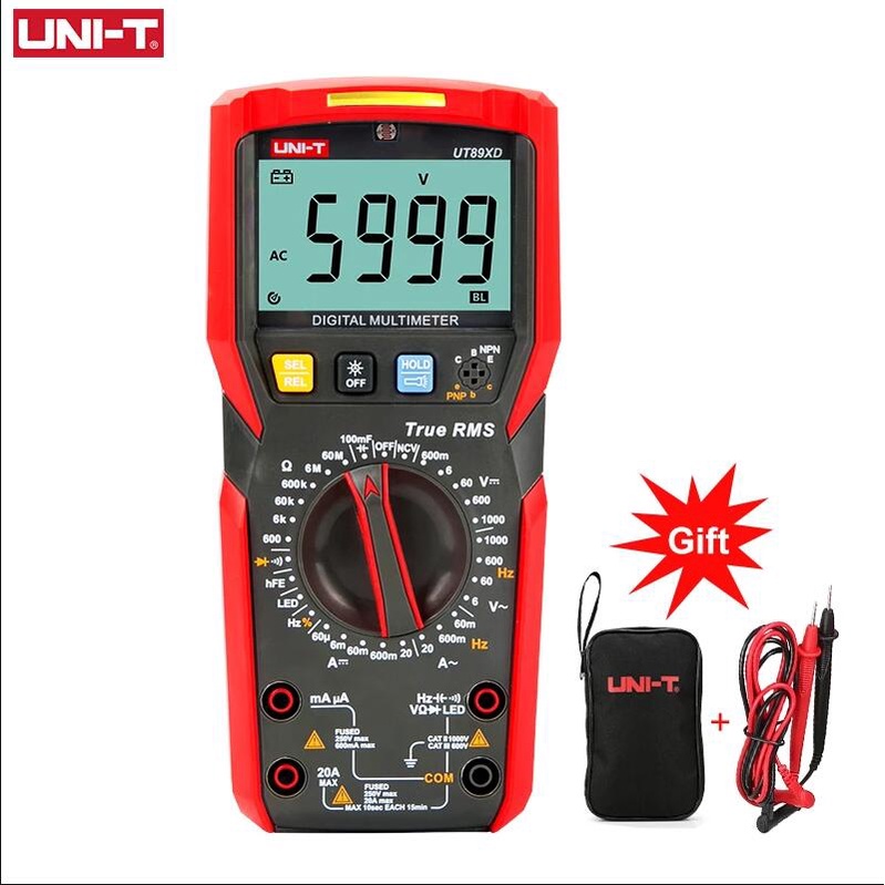 Uni-t UT89X UT89XD UT89XE มัลติมิเตอร์ดิจิทัล RMS NCV 20A กระแสไฟ AC DC โวลต์มิเตอร์ ประจุกระแสไฟ ตั