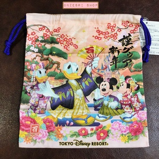 ถุงผ้ารูดเชือกลาย Disney Japan New Year 2017 (Limited) มีขายที่ Tokyo Disney Resort เท่านั้น