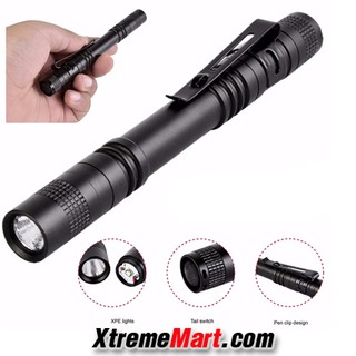 ไฟฉายปากกา XPE LED Penlight แสงขาว 1 โหมด (สีดำ)