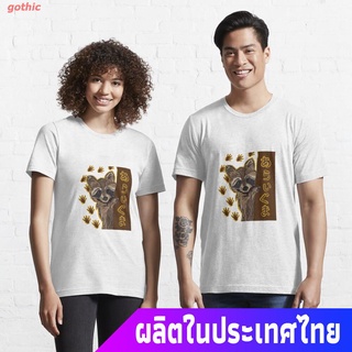 เสื้อยืดแขนสั้น raccoon Essential T-Shirt Sports T-shirt