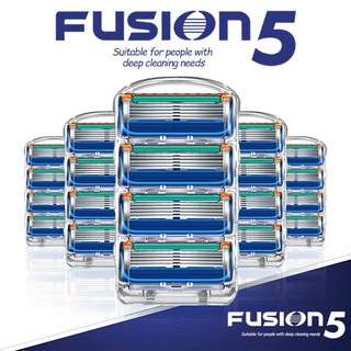 ใบมีดโกนหนวด สเตนเลส 5 ชั้น แบบเปลี่ยน สําหรับ Gillette Fusion 5