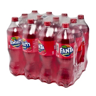 โปรโมชัน! แฟนต้า น้ำอัดลม กลิ่นสตรอเบอร์รี่ 1.25 ลิตร แพ็ค 12 ขวด Fanta Soft Drink Strawberry 1.25L x 12 Bottles