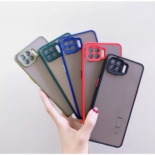 รุ่นใหม่ !! Case OPPO A93 เคสกันลอยกล้อง เคสกันกระแทก ปุ่มสีผิวด้าน ขอบนิ่มหลังขุ่น Oppo A93