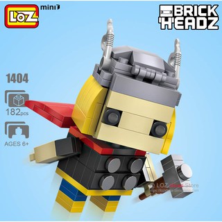 ตัวต่อ Loz Mini Brick Headz ชุด Super Hero Thor จำนวนตัวต่อ 182 ชิ้น