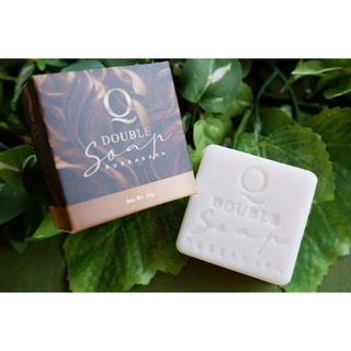 สบู่คิว Q Double Soap สบู่ล้างหน้าสำหรับฝ้า กระ สิว จุดด่างดำ ขนาด 50 กรัม