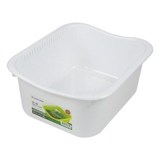 กะละมังล้างผักเหลี่ยม MICRON 34.5 ซม. ตะกร้าใส่ของในครัว WASHING BOWL MICRON 3035 34.5CM