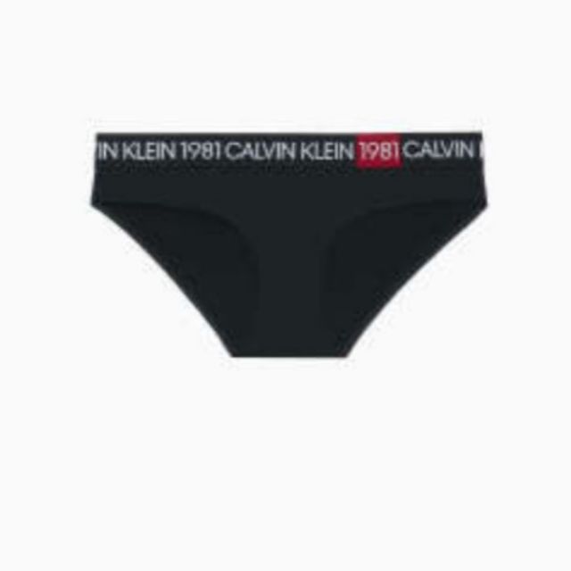 size XS | CALVIN KLEIN WOMEN UNDERWEAR ชุดชั้นในหญิง BIKINI รุ่น QF5443AD 001 สีดำ CK1981 BOLD (MICR