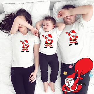 Dabbing Santa Christmas Baby Cotton Romper Family Tshirts Christmas Dabbing Clothes T-shirt Baby Bodysuit 471