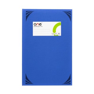 สมุดบันทึกมุมมัน 5/100 70 แกรม 100 แผ่น/เล่ม น้ำเงิน ONE Glossy notebook 5/100 70 grams 100 sheets / book, blue ONE