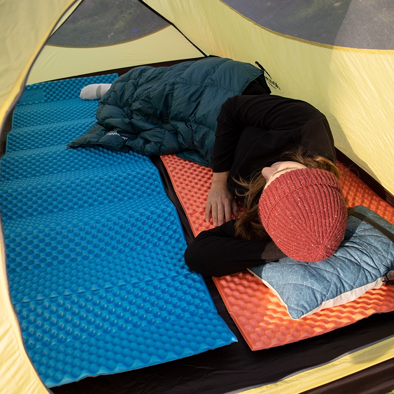 Naturehike ย้ายลูกค้านอกรางไข่เดี่ยวพับ Moisture-proof mat camping หนา siesta mat เต็นท์ไข่ nest แบบพกพา