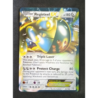 Registeel EX 81/124 เรจิสตีล Pokemon Card Vivid Series ภาษาอังกฤษ