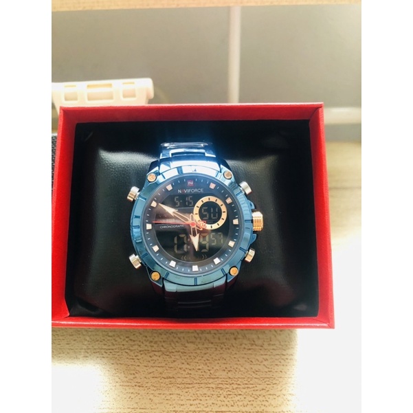 นาฬิกาผู้ชาย ยี่ห้อ Naviforce สีบลู เเท้