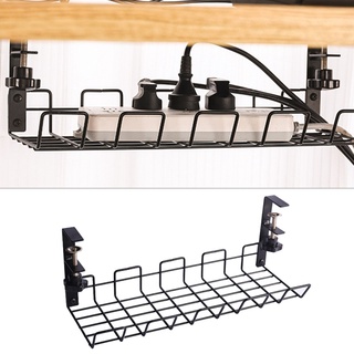✿ Under Table Storage Rack Cable Management Tray Desk Bottom Socket Holder Hanging Rack Line Finishing Home Office Wire Organizers