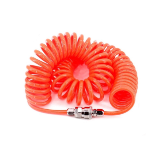โปรโมชั่น : แบบสปริง สายลม แบบสปริง PU AIR HOSE ขนาด 5x8 mm. 12 เมตร สีส้ม