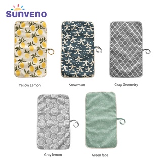 Sunveno แผ่นเปลี่ยนผ้าอ้อมเด็ก กันน้ํา แบบพกพา นํากลับมาใช้ใหม่ได้ สําหรับทารกแรกเกิด