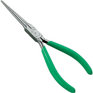 คีมปากแหลม 6" KEIBA HE-D55 longnose pliers มินิ ปลายตรงมีตัดลวด คิบบา