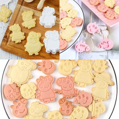 6 ชิ้น / เซต การ์ตูน peppa หมู บิสกิต แม่พิมพ์ ฟองดองท์ เค้ก คุกกี้ ตัด อาหารเสริม ผัก ผลไม้ ตัด