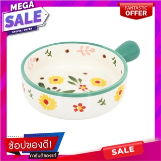 ชามมีด้าม PORCELAIN KECH 8.5 นิ้ว CHRYSAN อุปกรณ์ใส่อาหาร PORCELAIN BOWL WITH HANDLE KECH 8.5IN RED CHRYSAN