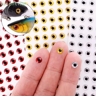 VALENTINE Fishing Sticker 3D Fish Eyes Fishing Tackle Artificial Fish Eyes Fishing Lure Eyes 100pcs/lot Fly Fishing Eyeball Fishing Accessories 3mm 4mm 5mm 6mm Holographic DIY Eyes/Multicolor