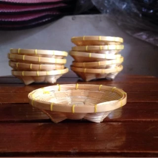 กระจาดไม้ไผ่ ที่ใส่ขนม สานงานสานละเอียด ทาน้ำมันกันมอดแล้ว มีเก็บเงินปลายทาง