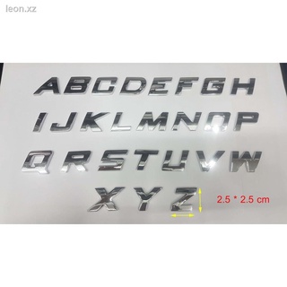 ♧♠  โลโก้ตัวอักษร ฟ้อนเอียง ภาษาอังกฤษ ขนาด 2.5x2.5 cm ติดได้ทั้ง รถยนต์ มอเตอ์ไซค์ ป้ายแต่งทั่วไป logo letter emblem 3