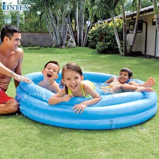 INTEX สระ สระเป่าลม สระน้ำ สระน้ำเป่าลม สระน้ำเด็ก Crystal Blue Pool