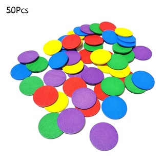✿ ชิปเกมบิงโกนับวัตถุ ทรงกลม ขนาดเล็ก สําหรับเกม Tokens 50 ชิ้น