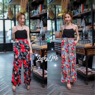 Shoe Flower Printed Pants