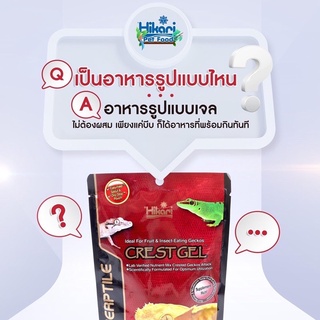 Hikari CREST GEL อาหารตุ๊กแกกินผลไม้และแมลงรูปแบบเจล ไม่ต้องผสม เพียงแค่บีบ ก็ได้อาหารที่พร้อมกินทันที 50g