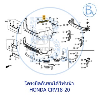 **อะไหล่แท้** โครงยึดกันชนใต้ไฟหน้า HONDA CRV18-20