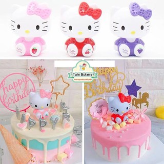 โมเดลตุ๊กตา Hello Kitty สำหรับตกแต่งเค้กวันเกิด