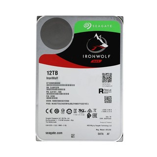 12 TB HDD SEAGATE IRONWOLF (7200RPM, 256MB, SATA-3, ST12000VN0008) (By Shopee SuperTStore)