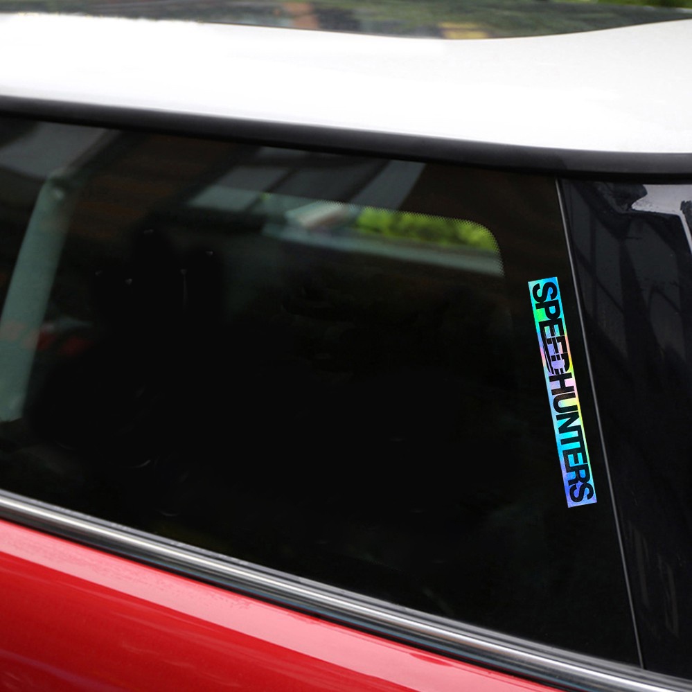 1 ชิ้น SPEEDHUNTERS/スピードハンターズ สติ๊กเกอร์ติดรถยนต์สะท้อนแสงเลเซอร์สติ๊กเกอร์ส่วนบุคคล ราคา ถูกที่สุด ดีลบีเคเค แกลเลอรีภาพที่ 4