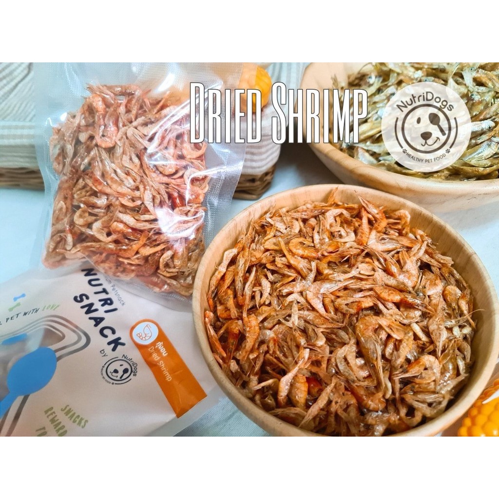 Nutri Snack กุ้งอบแห้ง กุ้งอบ กุ้ง กุ้งอบแห้งโฮมเมด กุ้งแห้งจืด กุ้งแห้งสำหรับสุนัขและแมว กุ้งโรยอาหาร กุ้งแห้งโรยอาหาร