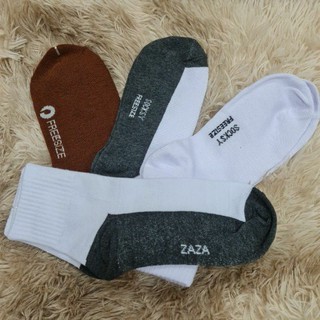 [พร้อมส่ง] ถุงเท้านักเรียน สีขาว , สีขาว-พื้นดำ ,  น้ำตาล  ราคาถูก