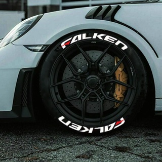 สติกเกอร์ยาง ลายตัวอักษร FALKEN Siamese สําหรับตกแต่งล้อรถยนต์ 1 ชุด มี 1 ล้อ