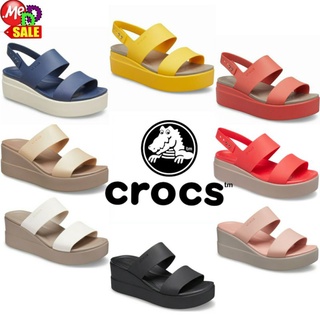 CROCS - ใหม่ คร็อคส์ รองเท้าส้นสูง CROCS รุ่น Crocs Brooklyn Mid/ Low Wedge