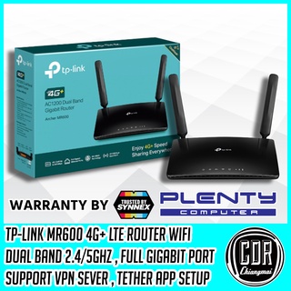 เร้าเตอร์ใส่ซิม TP-LINK (Archer MR600) 4G+ LAN GIGABIT AC1200 Wireless Dual Band Gigabit Router (รับประกัน SYYNEX 3 ปี)