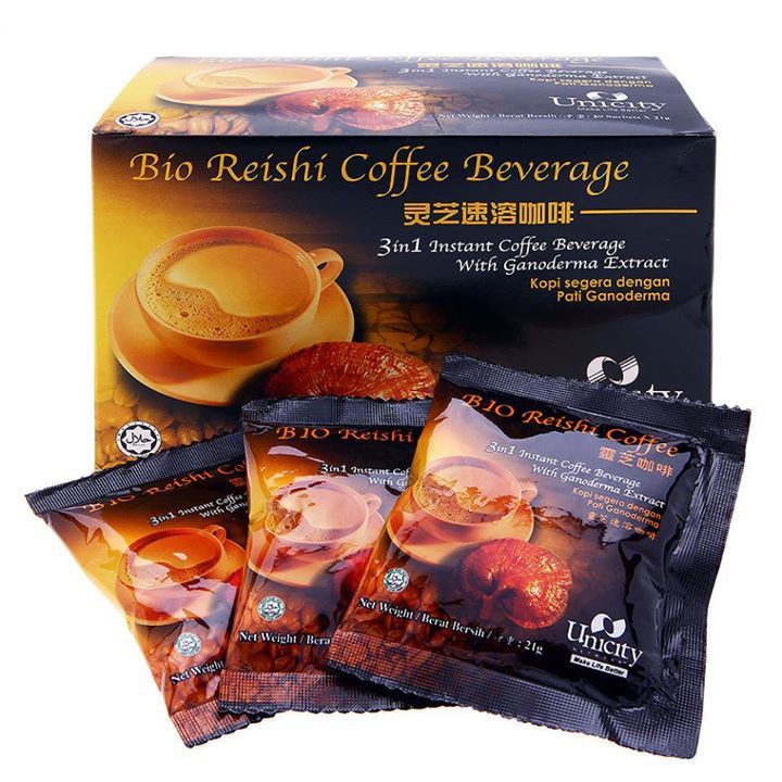 Unicity Bio Reishi Coffee กาแฟ เห็ดหลินจือ ยูนิซิตี้1กล่อง20ซอง