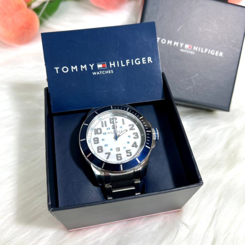 Tommy Hilfiger Three-Hand Silver-Tone Stainless Steel Men's watch