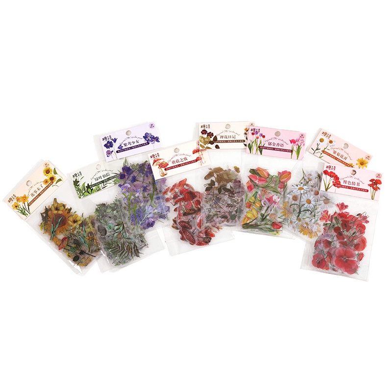 สติกเกอร์พีวีซี ลายดอกไม้ สําหรับตกแต่งสมุดภาพ เครื่องเขียน DIY จํานวน 40 ชิ้น ต่อชุด - รูปที่ 3