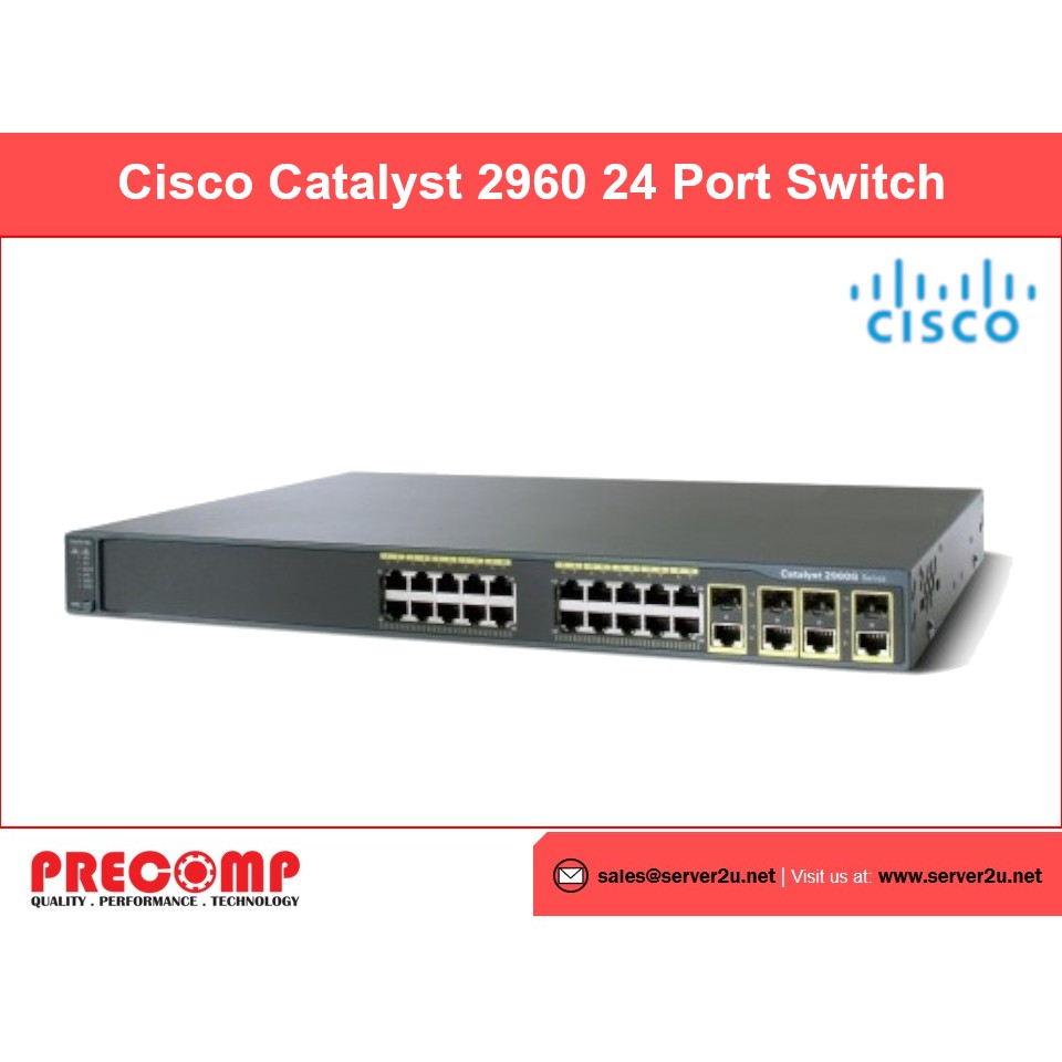 (ตกแต่งใหม่) Cisco Catalyst 2960 24 Port Switch (WS-C2960G-24TC-L)
