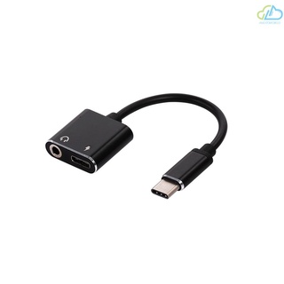 SAMSUNG A&amp;W Type C To 3.5mm สายชาร์จหูฟัง Usb C สายเคเบิ้ลเสียง Aux อะแดปเตอร์แปลงเสียงหูฟัง (สีดํา)