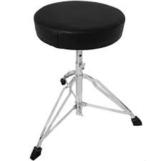 เก้าอี้กลอง Drum Stool ทรงกลม ขาโครเมี่ยม (สีดำ)