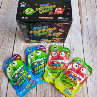 Hepin popping candy x4 ลูกอมป๊อกแป๊ก ลูกอมรสผลไม้ เป๊าะแป๊ะ ละลายในปาก 30 ชิ้น