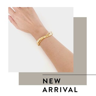 Mina Code Cross bangle กำไลแบนไขว้